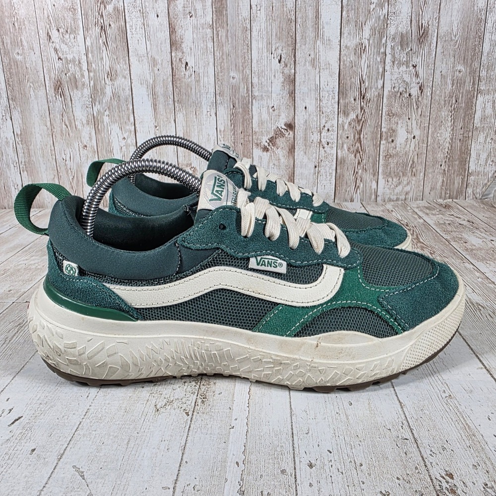 Vans UltraRange VR3 Sneakers Forest Green Suede Mesh Womens 9 Mens 7.5 Low Top
